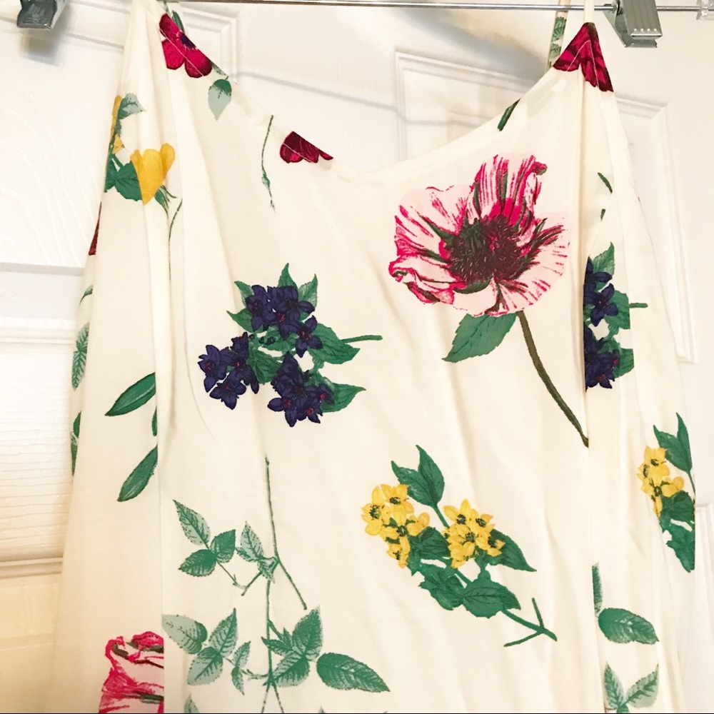 Old Navy cream floral midi dress size XS - Picture 2 of 4